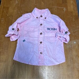 Prodoh Kids Founders Kids Fishing Shirt In Pink  Vented Shirt size 12 Months